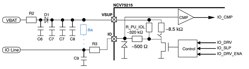 机械图纸 - onsemi NCV75215超声波测量ASSP